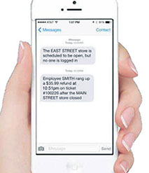 Cellphone with Mobile Alerts from NCR Smart Alerts